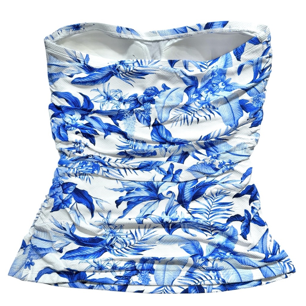 Tommy Bahama Island Cays Indigo Garden Shirred Bandini Top - Picture 7 of 10